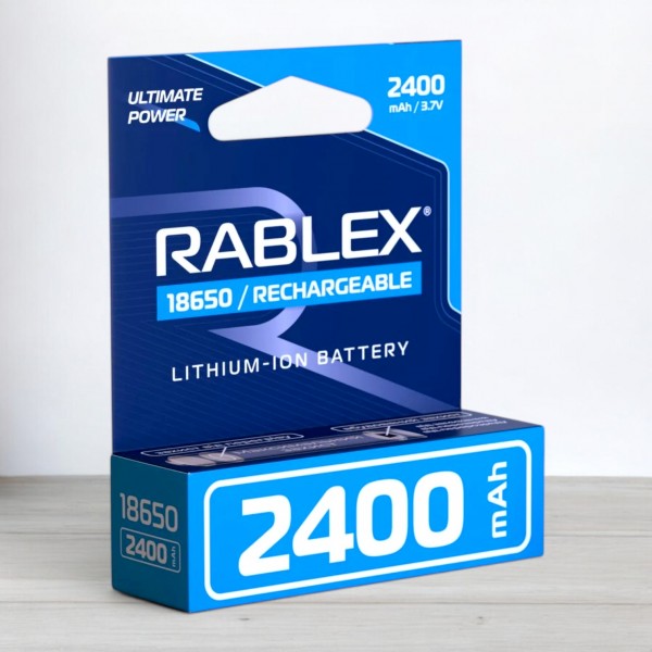 Акумулятор з захистом Rablex 18650 Li-ion. 2400mah, 3,7V